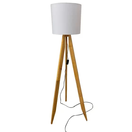 Abajur Chão Piso Luminária Canto Tripé Longo decoração sala escritório 160 Cm tlmbr