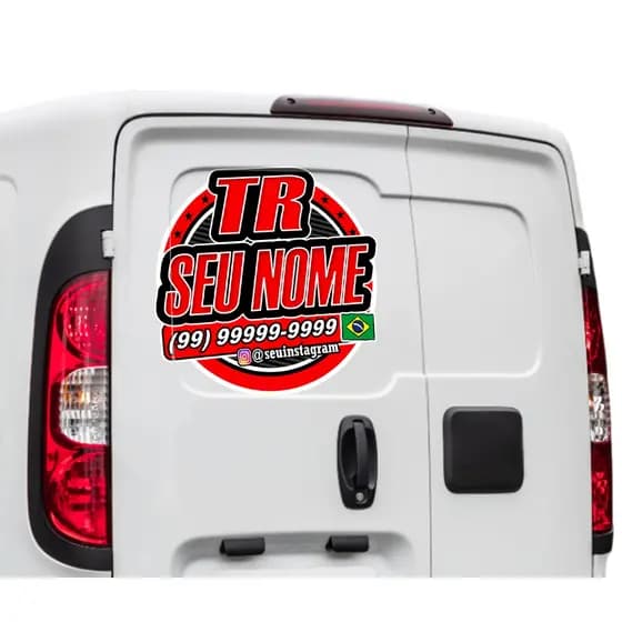 Adesivo Transportes Fiorino Van Personalizado Varias Cores Caminhão Carreta Bau Moto