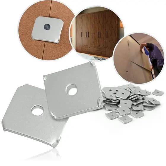 Kit 100 Garra União Fundo Armário Guarda Roupa Roupeiro Fixador Móveis Tarraxa Tarracha Junção Tachinha Chapa MDF