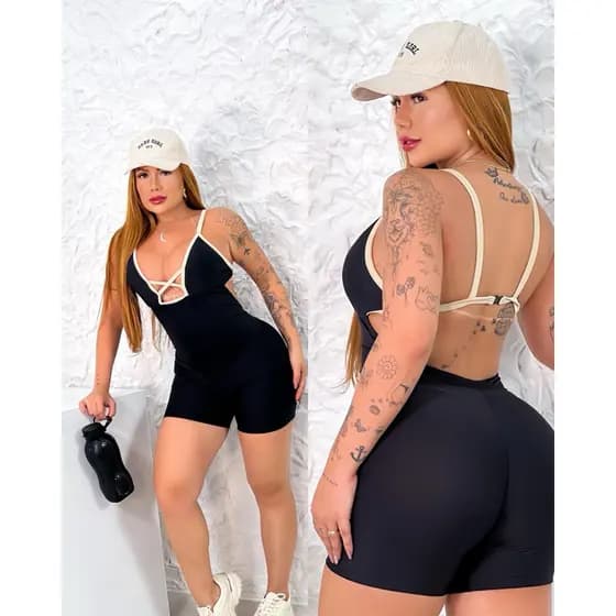 MACAQUINHO CRUZADO Costa Nua e empina bumbum fitness moda academia feminina