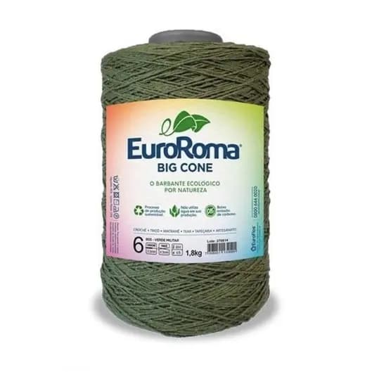Barbante EuroRoma Número 6 Cor 805 Verde Militar 1,8 kg