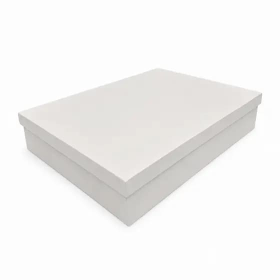 Caixa Para Papel A4 100% MDF Branca 30,5x22,5x05cm Organizadora Documentos Arquivos Escritório Casa