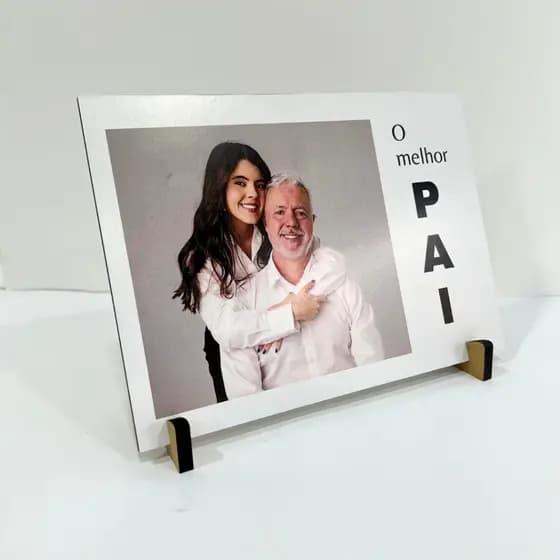 Quadros de Mesa - Presente Dia Dos Pais Personalizado - 15x21 C/SUPORTE Com Sua Foto