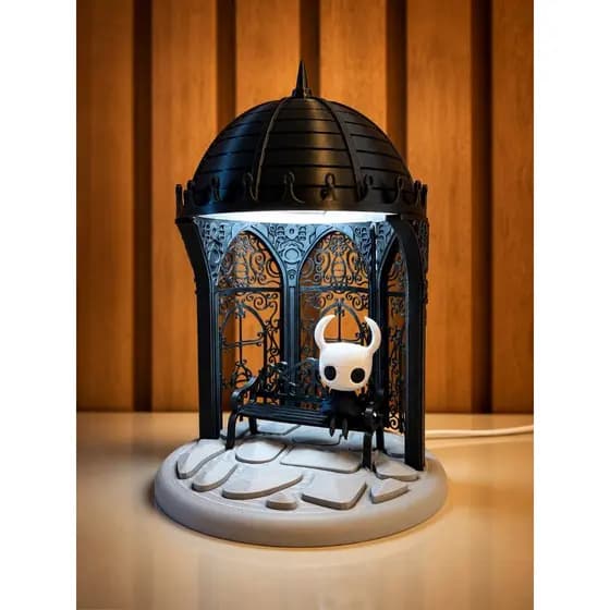 Diorama Hollow Knight com LED USB | Decoração Geek em Impressão 3D | PLA Premium