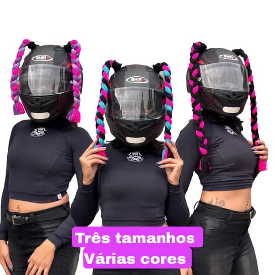 Par tranças para capacete de moto vários tamanhos