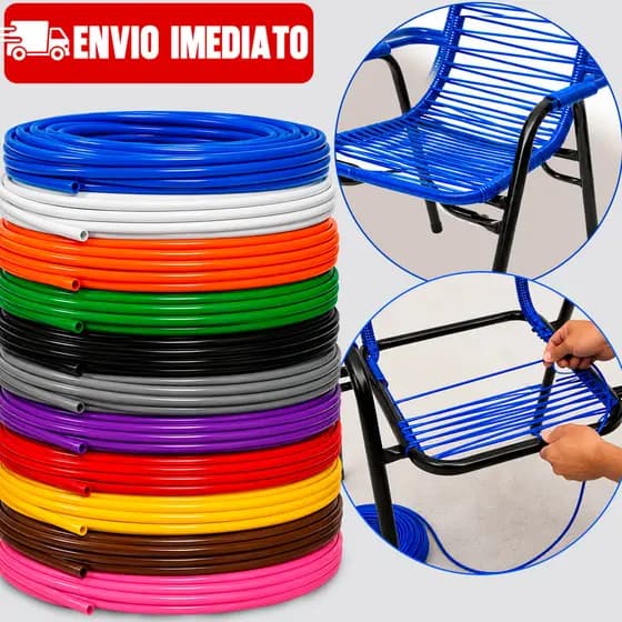 Fio de Enrolar Cadeira De Área Macarrão Espaguete Silicone Rolo 1KG