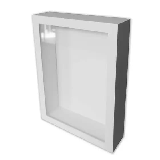 Quadro Moldura Decorativa Caixa Alta Branco 21x30cm 5,3 De Profundidade