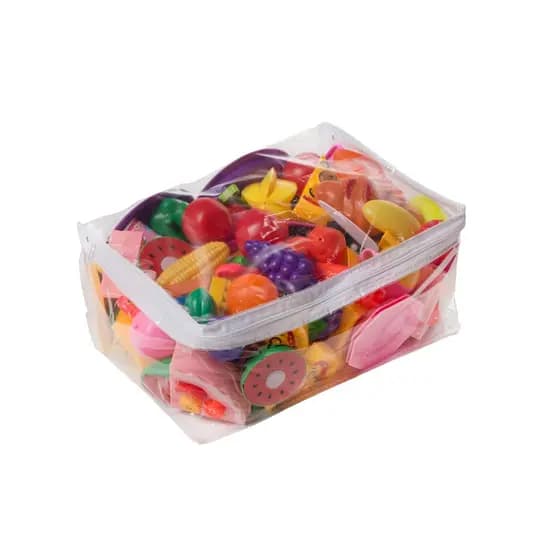 Saco Embalagem Organizador Multiuso Para Brinquedo e Enxovais Pvc com Zíper Guarda-Roupa