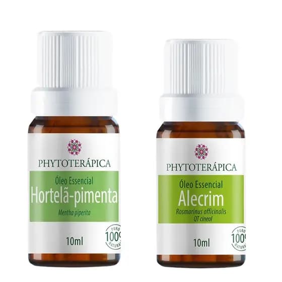 Caixa Óleos Essenciais Phytoterapica Alecrim Menta Piperita