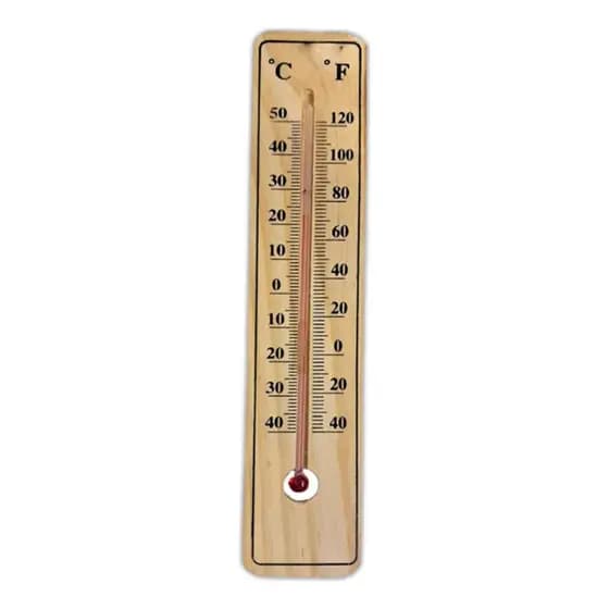 Termômetro Ambiente Parede Madeira Sauna Sitio Casa 15cm