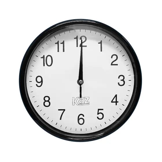 Relógio de Parede Redondo Clássico 26cm Preto