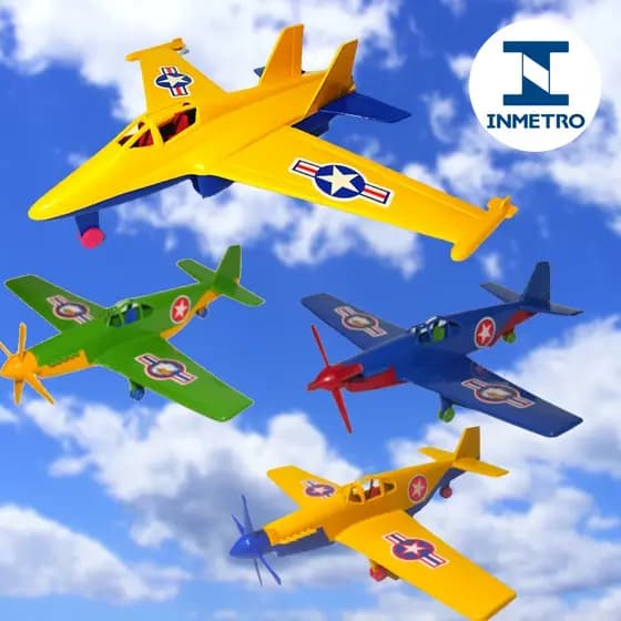Avião Hélice Jato De Brinquedo Plástico Dia Das Crianças