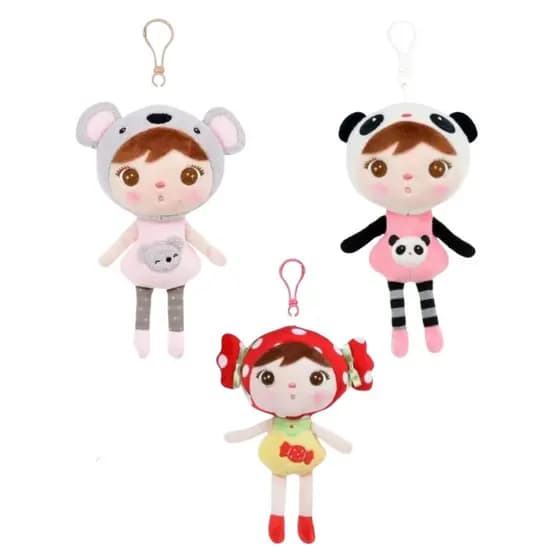Boneca Metoo Série Especial Kit 3 Miniaturas Pelúcia p/ Bebê