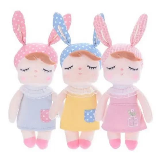 Boneca Metoo Miniatura BOneca de Pano Colecionável para Bebê 3 Und