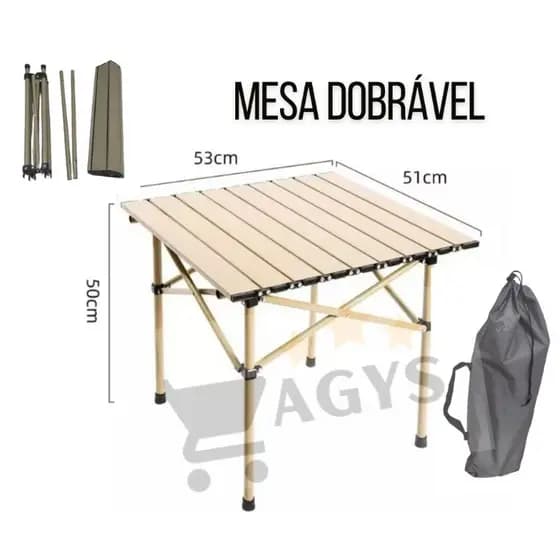 Mesa Dobrável Camping Multiuso