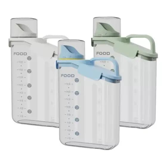 Pote Hermético com Dispenser 2,5 Litros Isanog Com Bico Dosador e Tampa Medidora