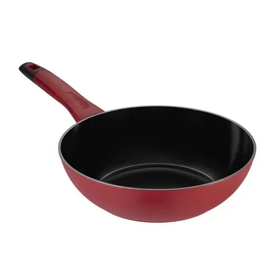 Panela Wok Antiaderente para Indução 28cm em Alumínio Forjado Everyday Vermelho Oxford