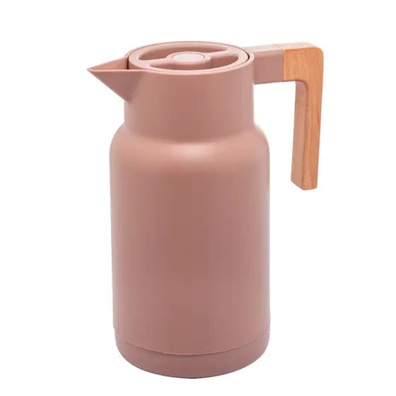 Garrafa Térmica Organic Nude Lyor 1 Litro Com Cabo Bambu Cairo Bege