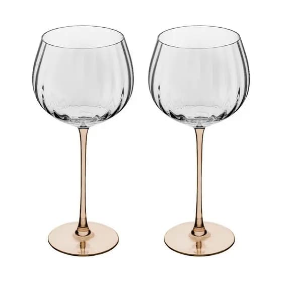 Conjunto 2 Taças de Vinho de Vidro com Haste Âmbar Classic 720ml Wolff