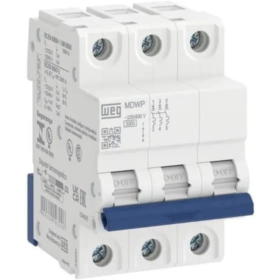 DISJUNTOR MDWP-C 20A TRIPOLAR 400VCA WEG