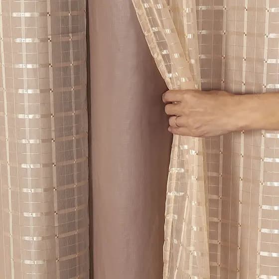 Cortina Blackout PVC e Voal 3,00x2,80 Grande Para Sala e Quarto Premium