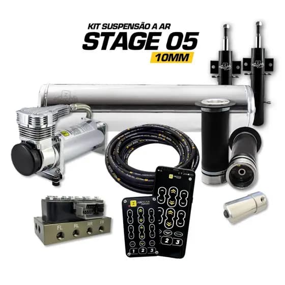 Kit Para Suspensão A Ar Abc Car Stage 5 Americano 10mm