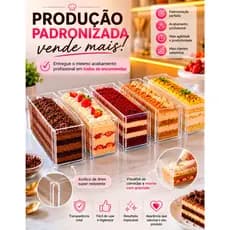 Forma Slice Cake Acrílico 30x10x10 Fatia Perfeita Bolo Molde Confeitaria Transparente Profissional