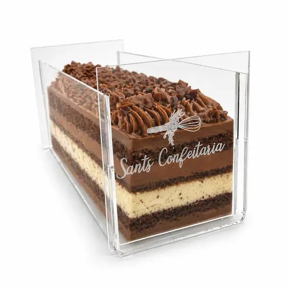 Kit Formas Slice Cake 30x10 Retangular Personalizado Acrílico Confeitaria 5 a 10 Unidades
