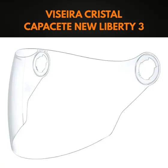 Viseira Cristal Capacete Protork New Libery 3