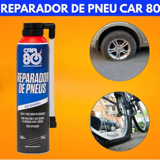 Car80 Spray Instantâneo de Furo Reparador De Pneus Pneu Carro Bike Moto 300ml