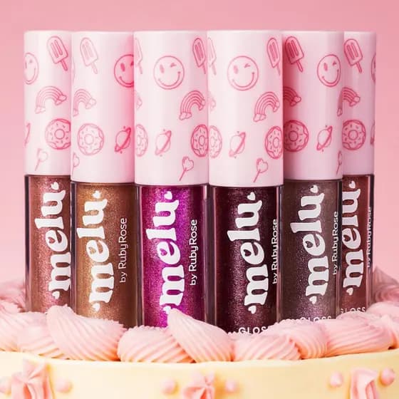 Lip Gloss Brilho Labial Com Glitter Melu - by Ruby Rose