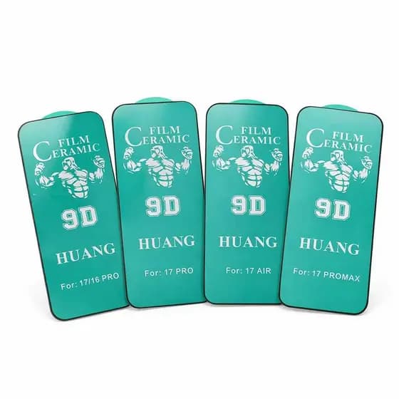 Kit Película Luxo Completo iPhone 17 / 17 Air / 17 Pro / 17 Pro Max / 9D CERÂMICA Frontal + Traseira Proteção Anti Risco