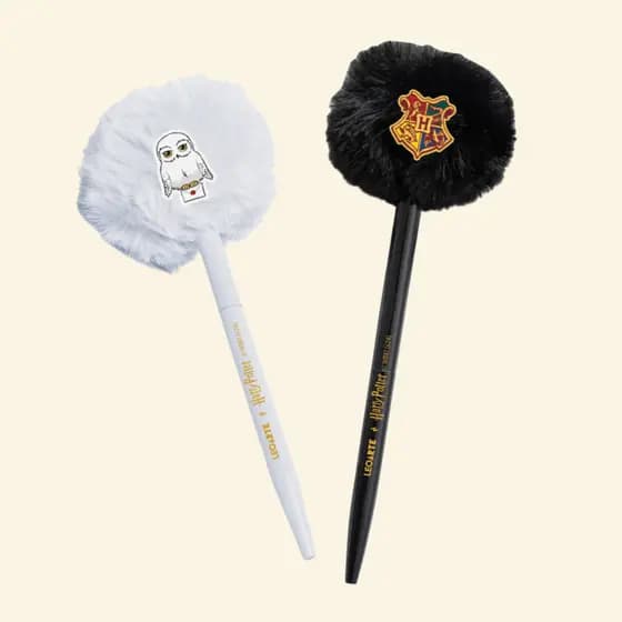 Caneta Pompom Harry Potter Tinta Preta ou Azul 1 mm - 1 UNIDADE - estilo Anos 2000 LeoLeo - leo&leo