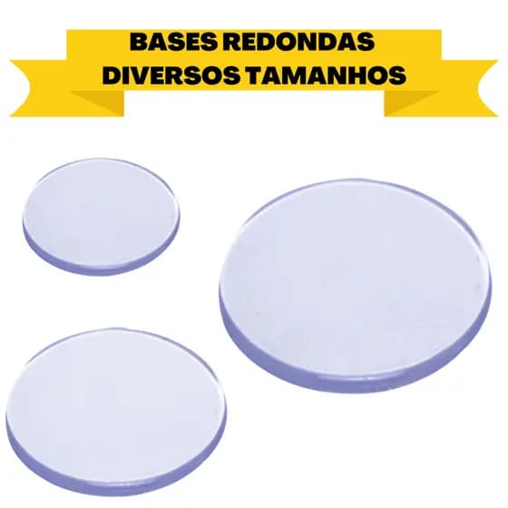 BASE ACRILÍCA REDONDA 4x4 5x5 7x7