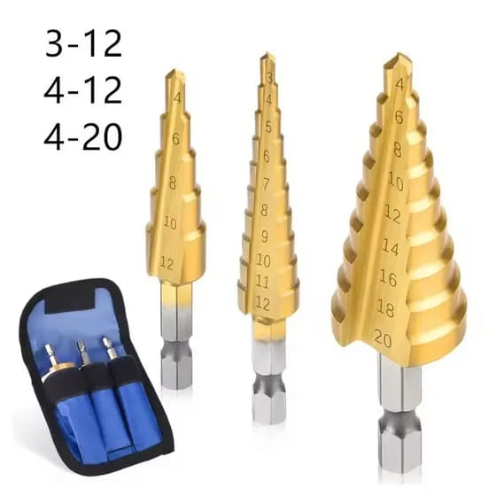 Brocas HSS Hexagonal Revestida De Titânio Jogo De Brocas Hexagonais Cônicas Bits Métricos