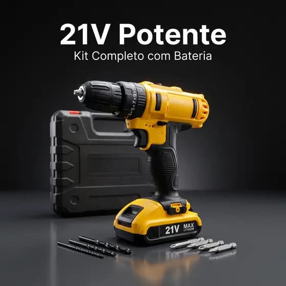 Parafusadeira Furadeira 21V Bivolt - Alta Performance E Mobilidade