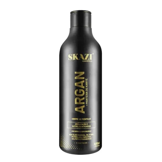 Creme Para Pentear Vegano Skazi Argan E Manteiga De Karité 400Ml – Liberado, Nutrição E Brilho