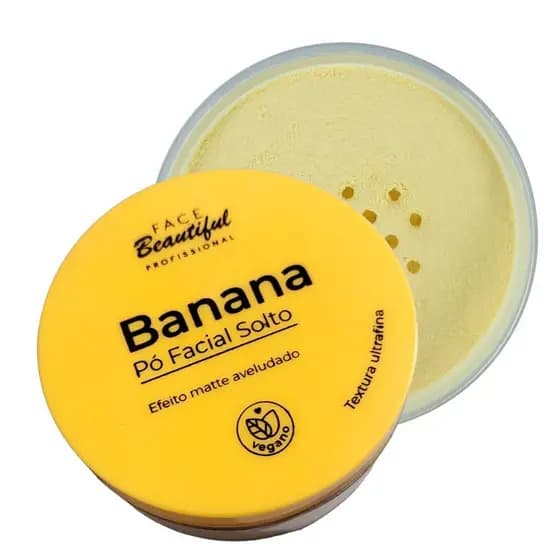 Pó Banana Finalizador Powder Suave e Aveludado Todas as Peles Fixador Face Beautiful 10g