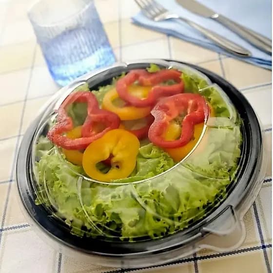 50 un Saladeira 500 ml com Tampa G25i base preta Galvanotek Premium