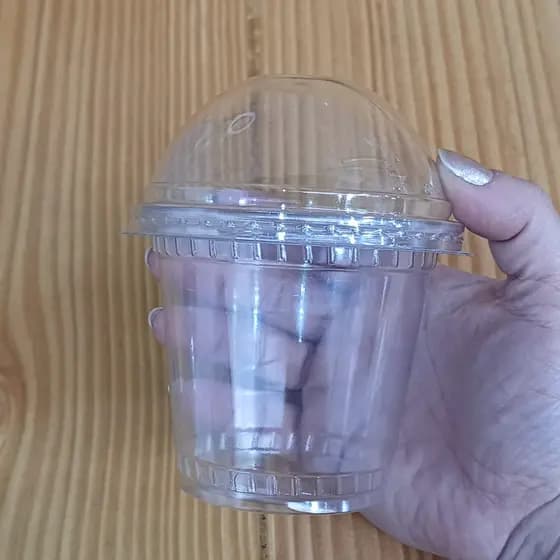50 un Copo 300ml c/Tampa Bolha e Flat Reta Sem Furo G830 Galvanotek Super Reforçado