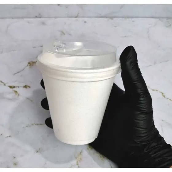 Copo 240ml Térmico de Isopor Com ou Sem Tampa Plástica para Delivery