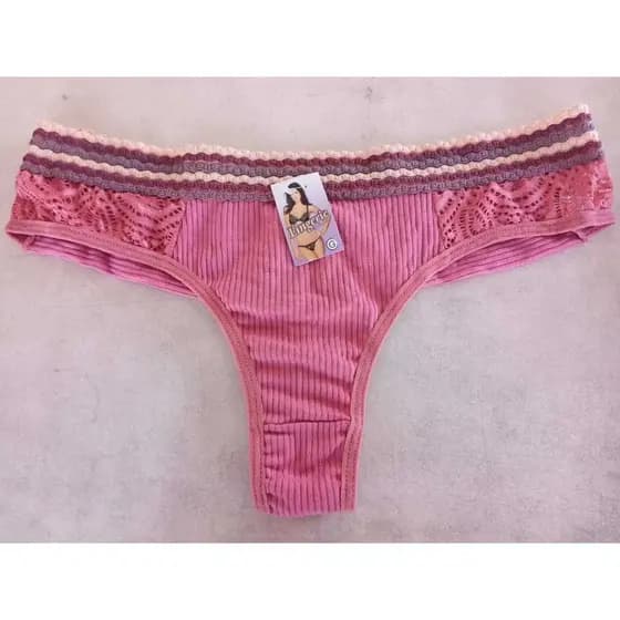 Kit Calcinha Fio Duplo Luxo com Renda