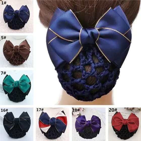 Grampo De Cabelo Profissional Com Borda Dourada , Acessórios Para , Enfermeira , Rede Bolso , Aeromoça , hotel , Banco ,