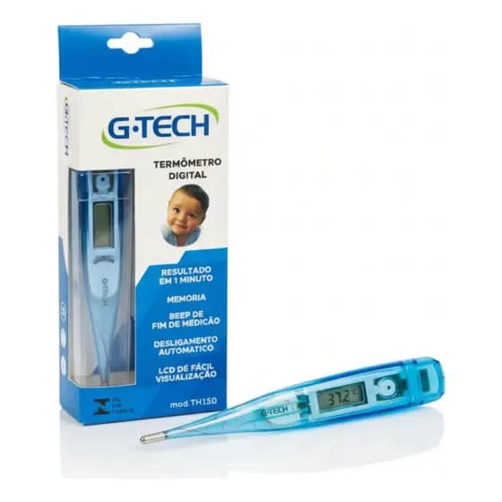 Termômetro Clínico Digital Febre G-tech Th150 Azul