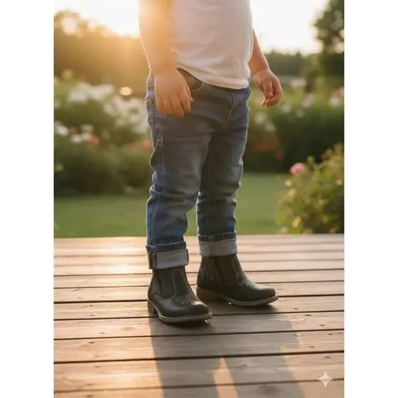 BOTINA INFANTIL ZIPER COURO