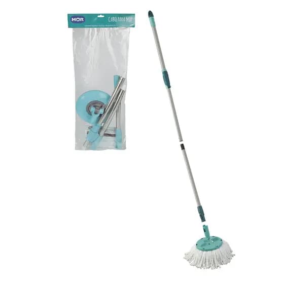 Kit Mop Refil 16cm Esfregão Rodo Completo Limpeza Mor