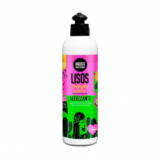 Defrizante Maria Amostrada Lisos 270ml - Protetor Térmico e Antifrizz