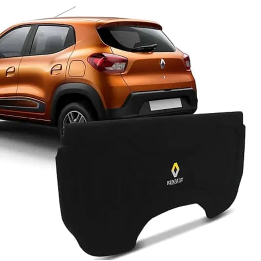 Tampão Porta Malas Tampa Traseira Renault Kwid 2017 a 2024 Com Furo Falante 6x9 e Cordinha