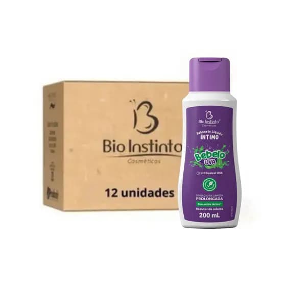 Sabonete Líquido Íntimo Bebelo Uva 200ml - 12 unidades