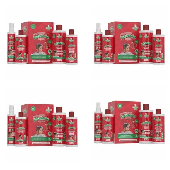 Kit Cabelo e Corpo Bebelinho Morango Bio Instinto Kids - 4 KITS